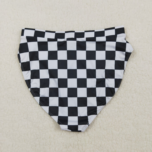 S0737 Adult Female Black White Plaid Briefs High Quality 202603 RTS