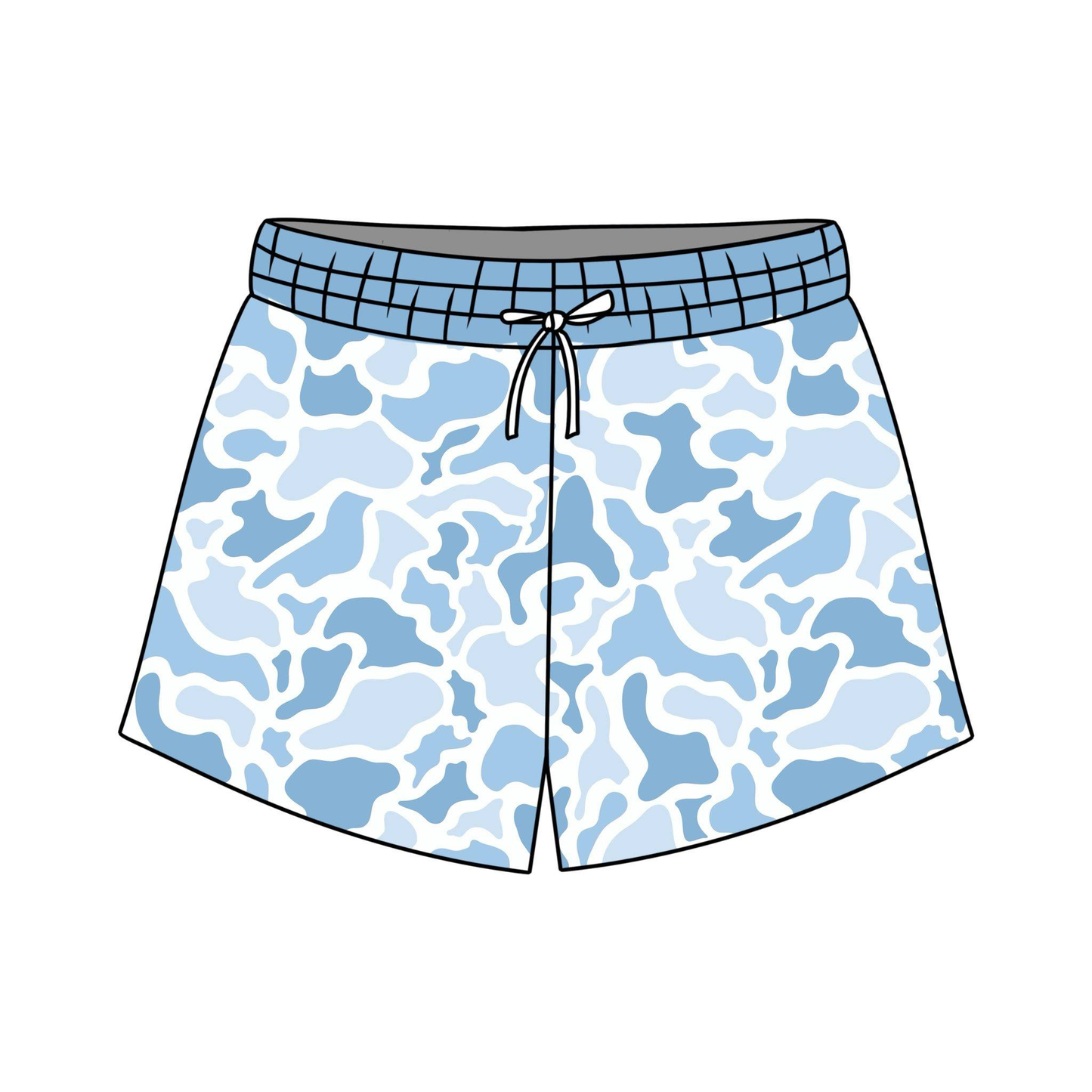 MOQ 5 PCS preorder S0771 Blue Camouflage Shorts Girls Shorts 202603