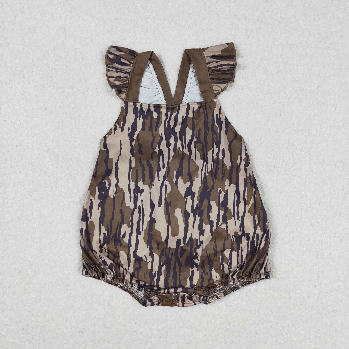 SR0929 Military green camo lace vest romper high quality baby girl romper