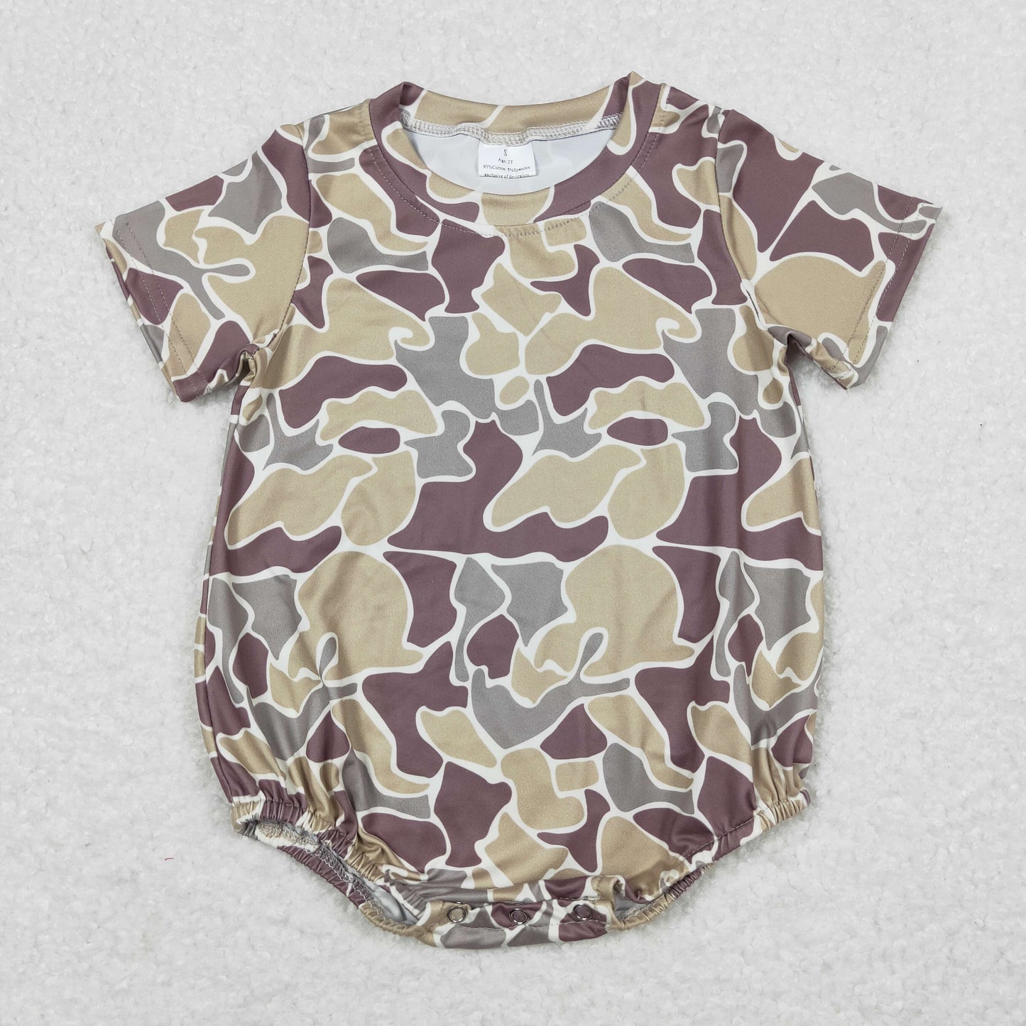 SR1252 Camouflage Boys Short Sleeve Bubble Romper RTS 202508