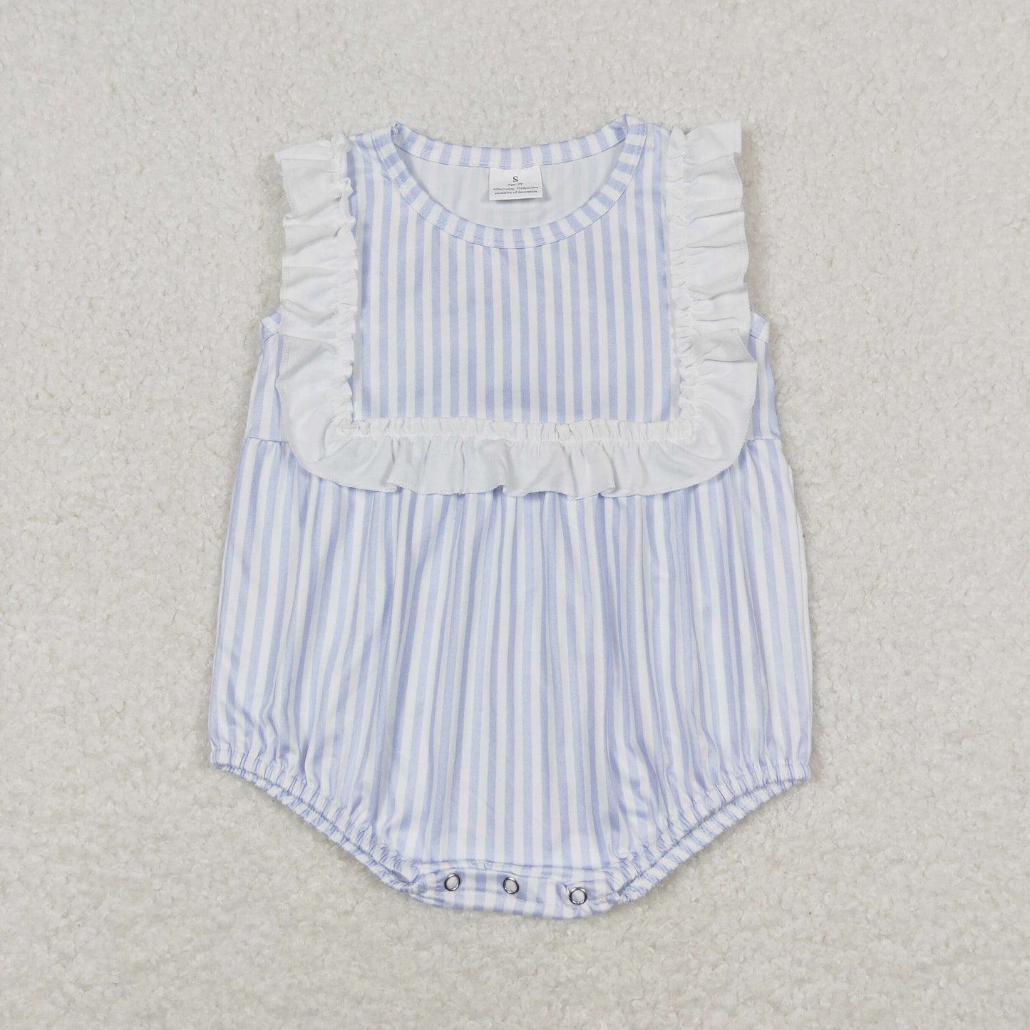 SR1363 Lavender striped lace romper high quality wholesale bubble romper baby