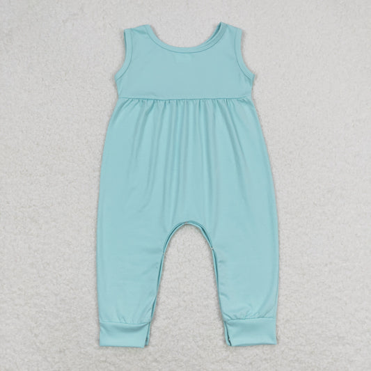 SR1446 Teal sleeveless romper High quality girls summer romper