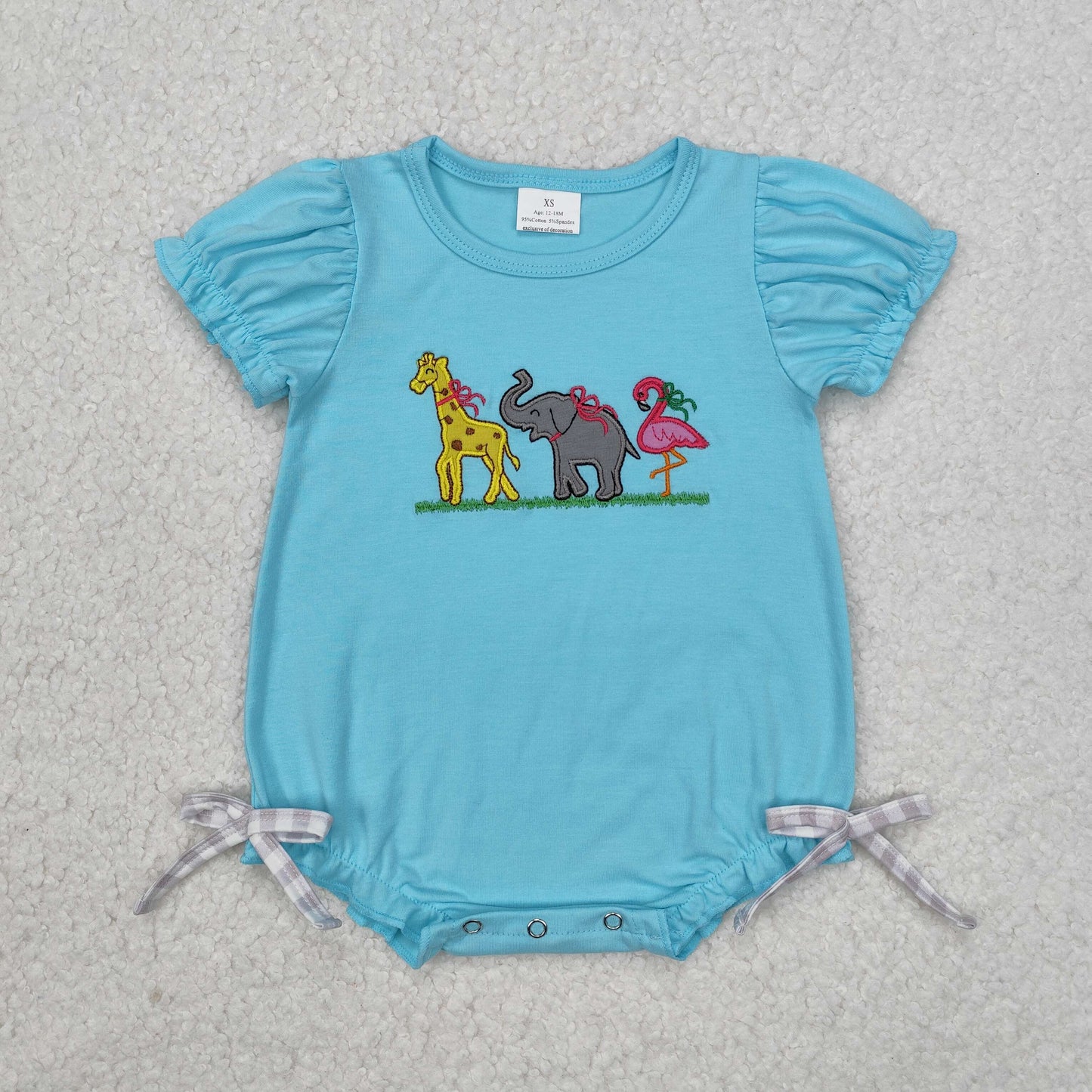 SR2124 Easter outfit girl clothes Short Sleeve Romper with embroidery cartoon pattern outfit RTS 202412