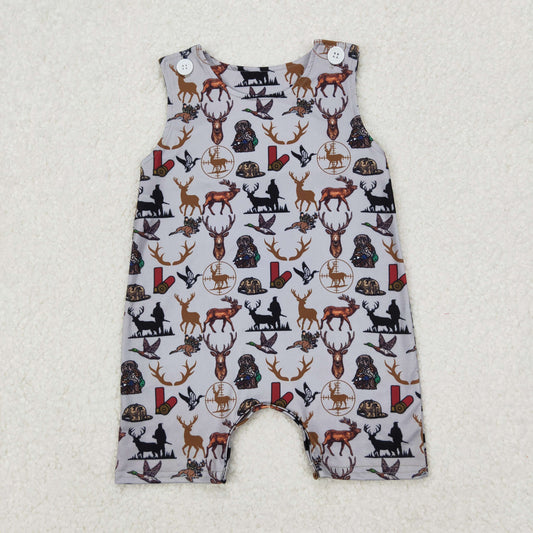 SR2539 Western Rodeo Fashion Deer Duck Hunting Sleeveless Romper Boys Boutique Outfits 202503 RTS
