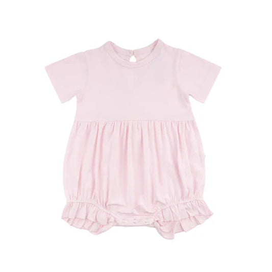 Preorder SR2761 Pink short sleeve romper baby girls Boutique Summer clothes 202502