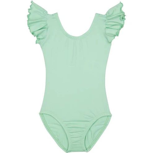 Preorder SR2798 Pea Green ruffle short sleeve romper baby girls Boutique Summer outfit 202502