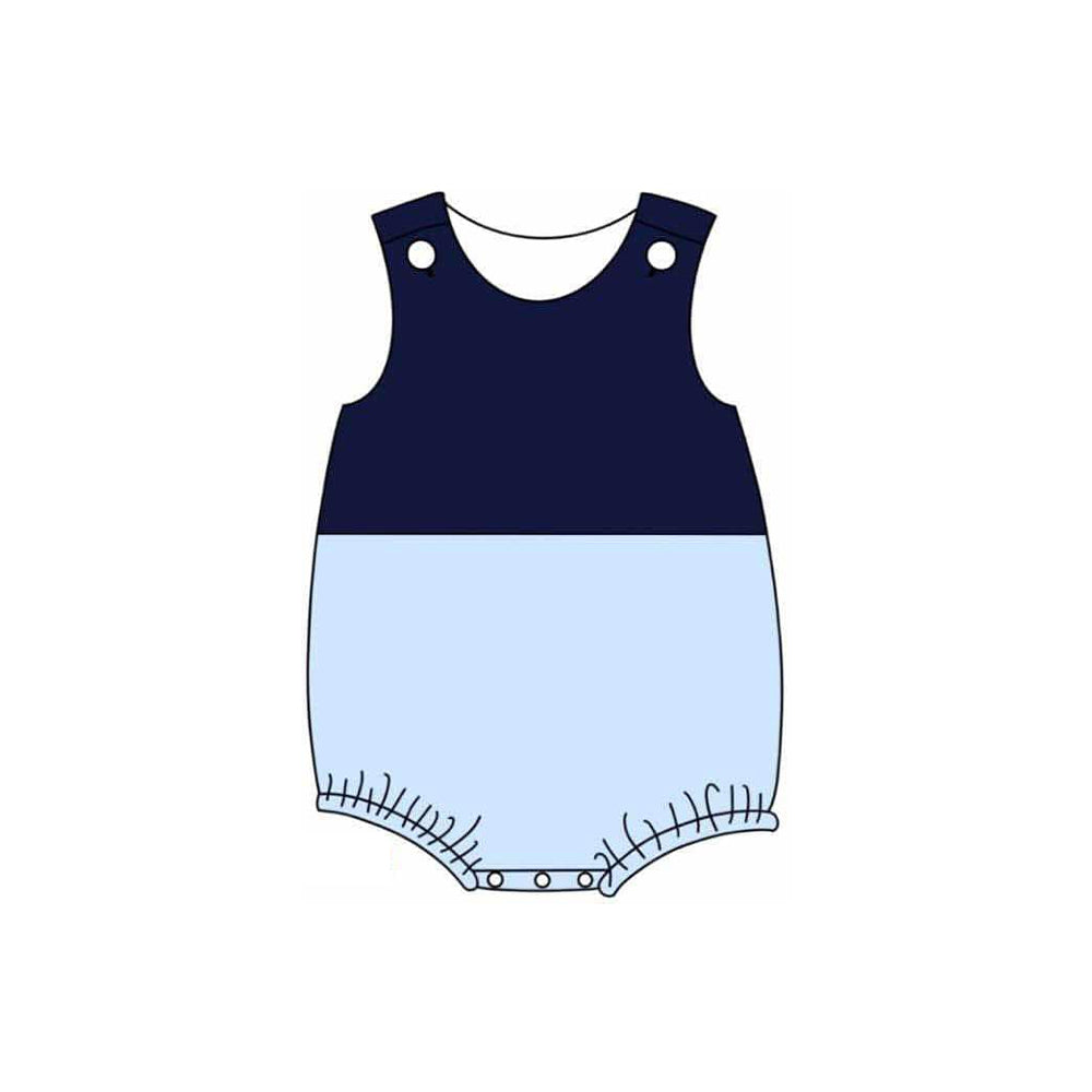 preorder SR2853 dark light Blue sleeveless romper Boys Boutique outfit 202502
