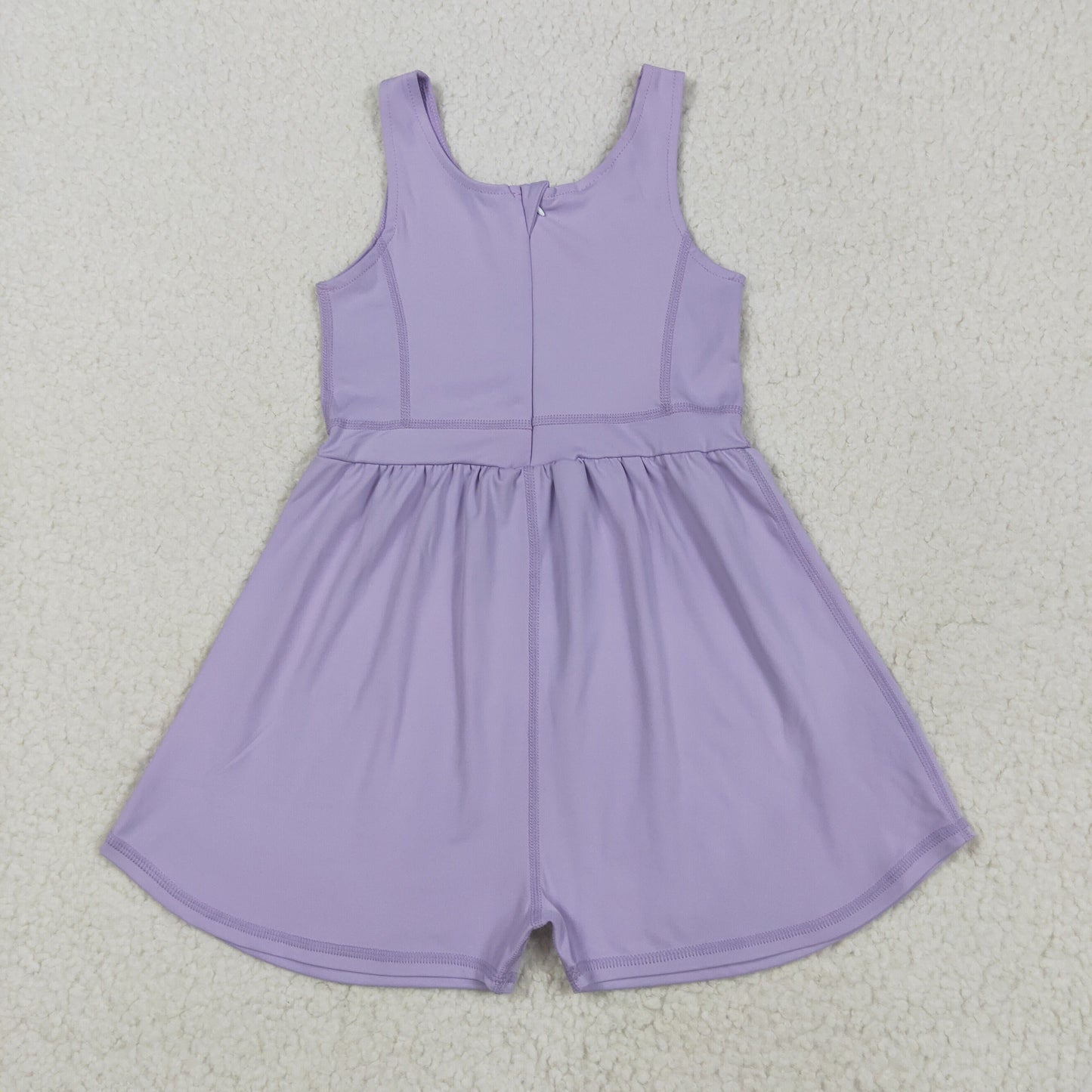 SR3020 Pure Blue Purple Sleeveless Romper Yoga Overall Jumpsuit Girls Boutique Clothes 202505 RTS