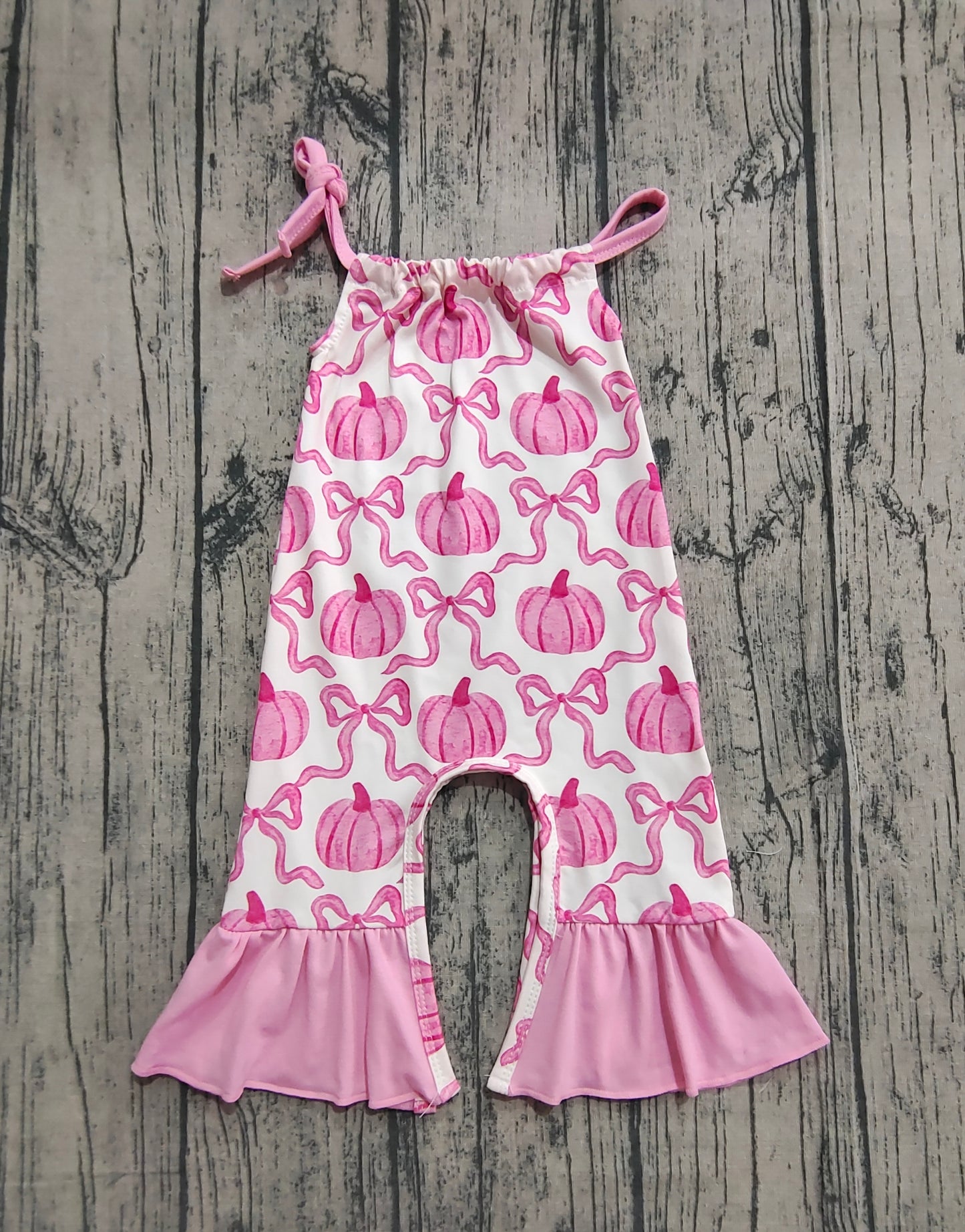 Preorder SR3200-4xs-xl Pumpkin Pink Halter Girls Jumpsuits 202508