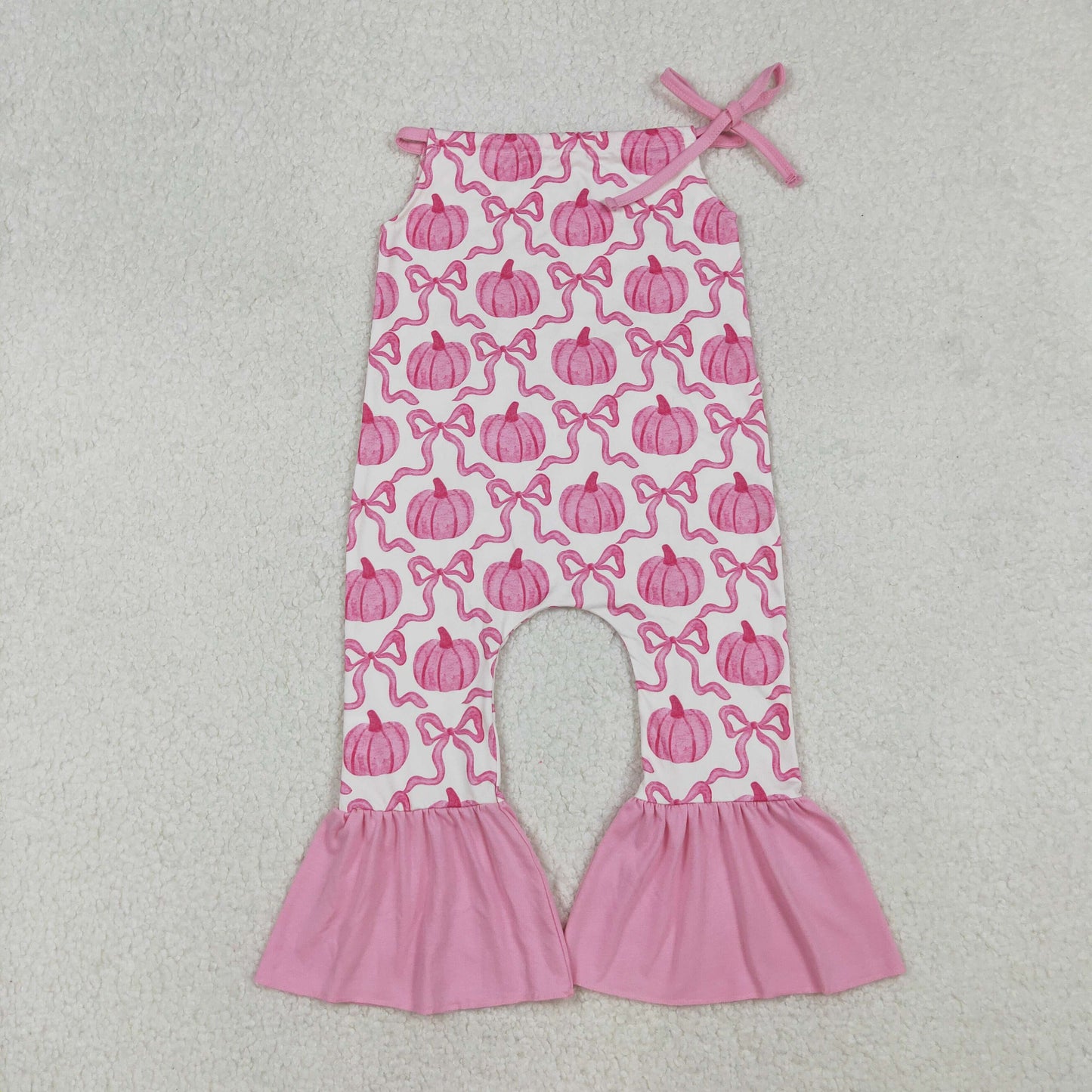 SR3200-4xs-xl Pumpkin Pink Halter Girls Jumpsuits 202509 RTS