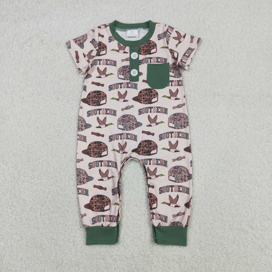 SR3245 Duck Hunting Pocket Short Sleeve Boys Romper 202512 RTS