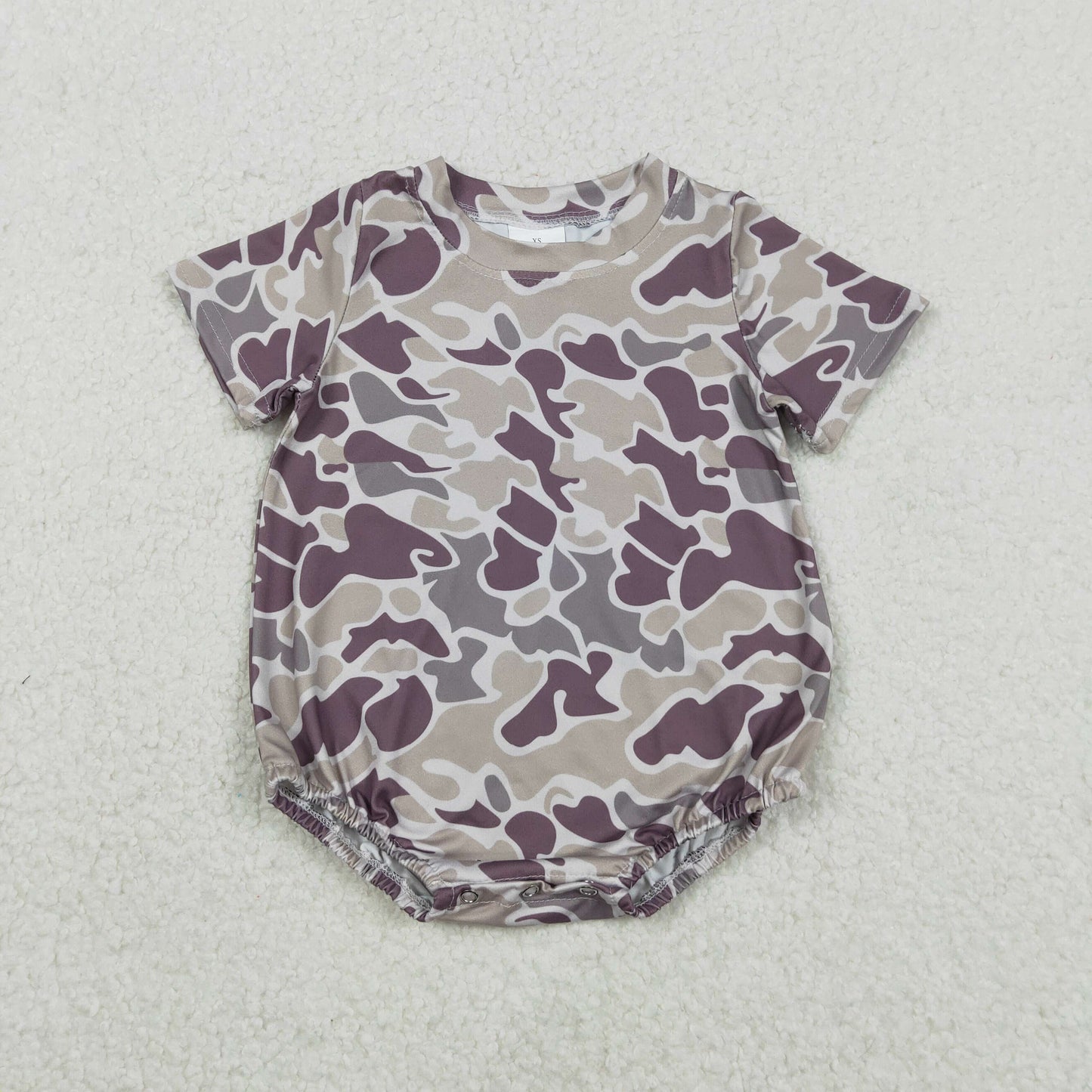 SR3448 Gray Green Camouflage Short-Sleeved Boys Bubble Romper 202511 RTS