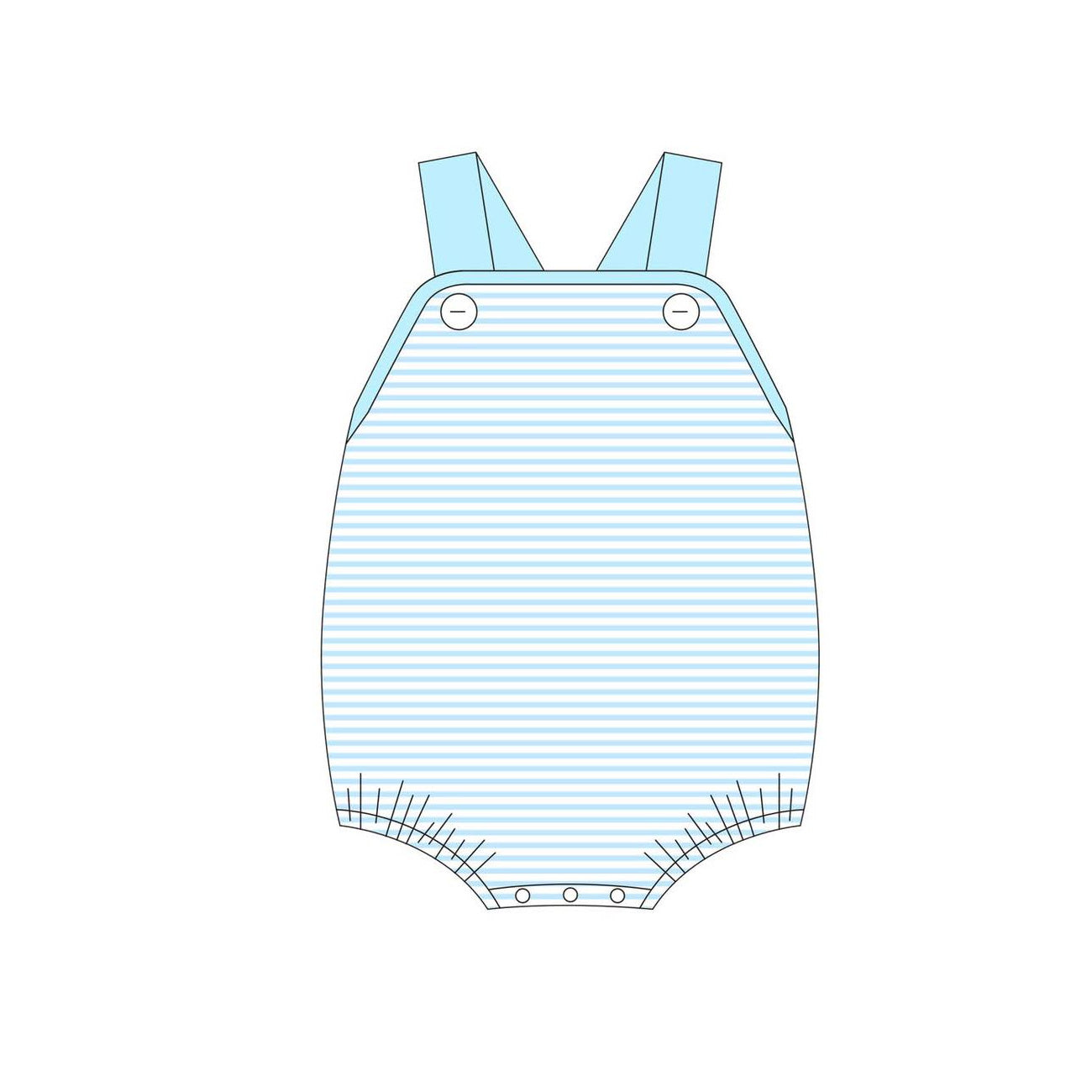 MOQ 5 PCS preorder SR3990 Light Blue Stripe Sleeveless Boys Bubble Romper 202601