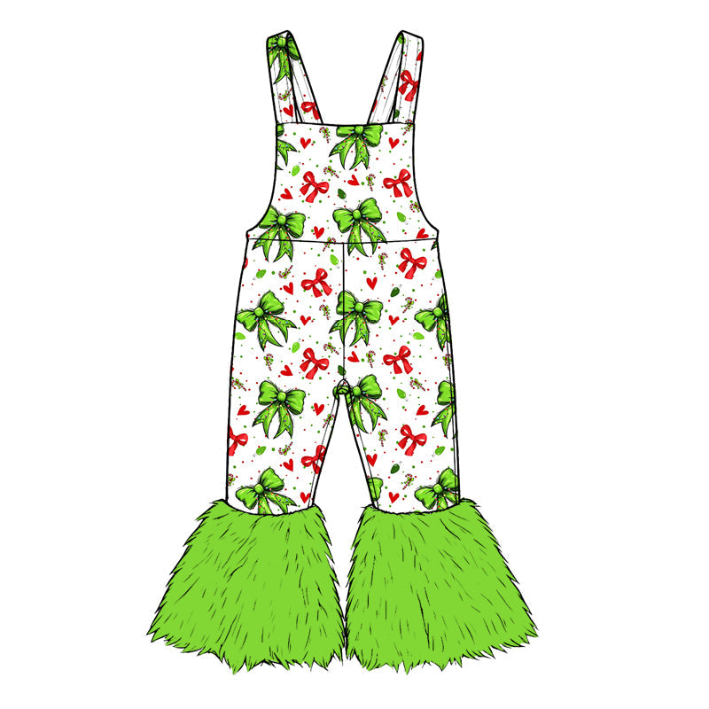 MOQ:5pcs SR4294 pre-order baby girl clothes christmas print plush girl winter jumpsuit-2026.8.22