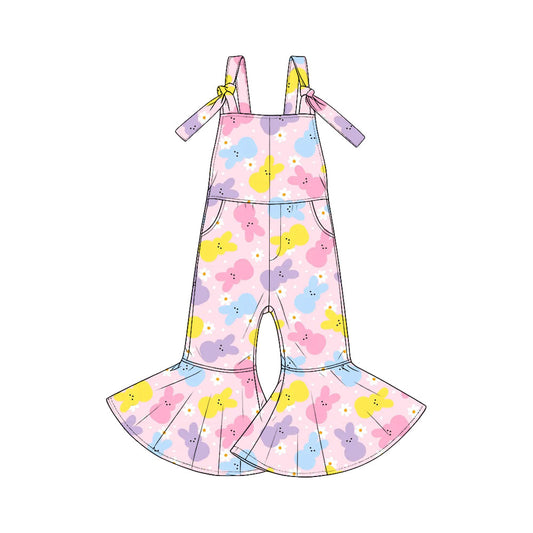 Preorder MOQ 5 pcs SR4298 Easter Bunny Flower Girl's Jumpsuit 202609