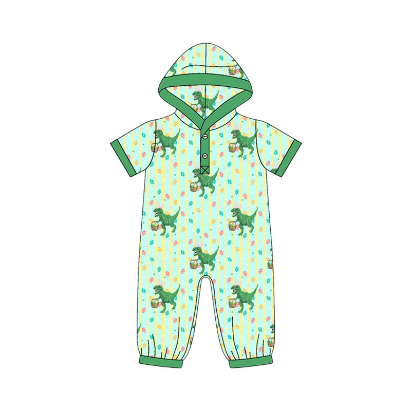 Preorder MOQ 5 pcs Each Style Easter Bunny Ears Dinosaur Hoodie Green Kids Matching Clothes