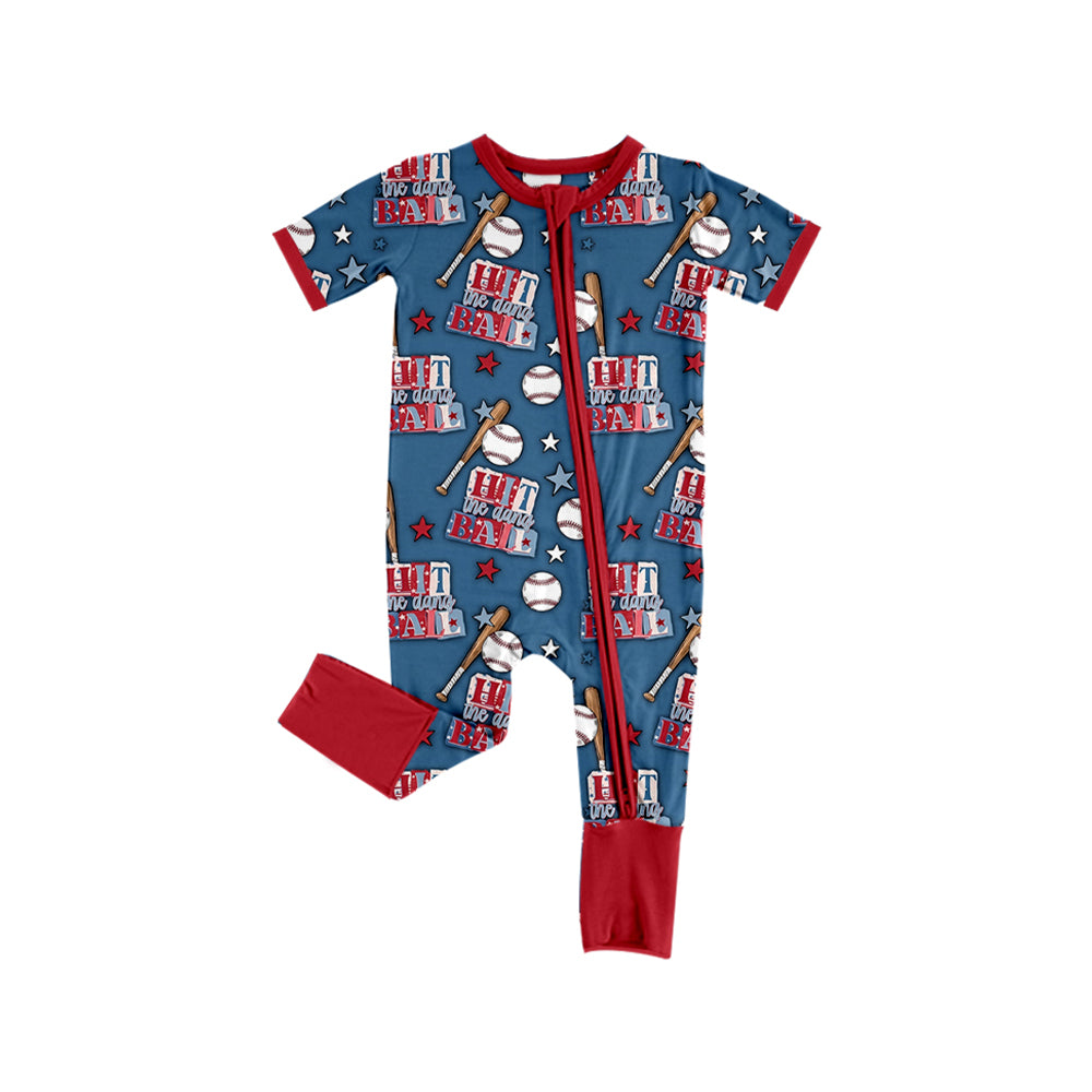Preorder MOQ 5 pcs Each Style HIT BALL Baseball Star Pajamas Kids Matching Clothes