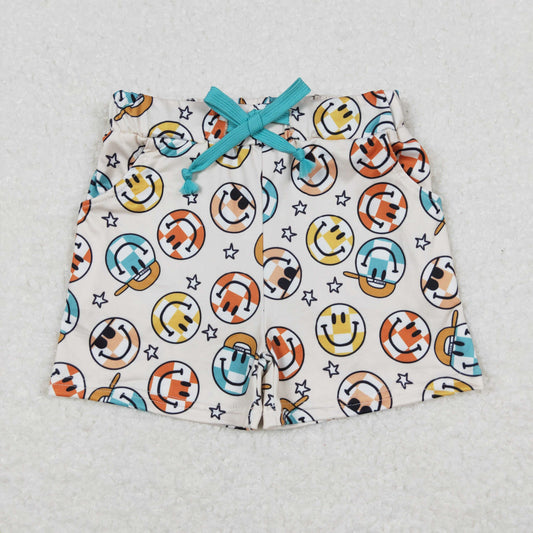 SS0192 Smile Face Beige Boys Shorts RTS 202508