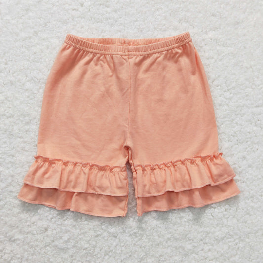 SS0259 Orange Ruffled Girls Shorts RTS 202508