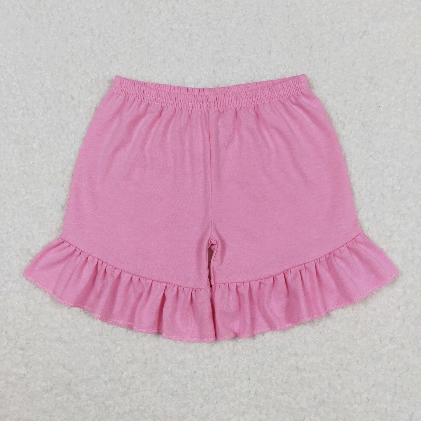 SS0271 pure pink ruffle shorts high quality wholesale China kids clothing girls 202404 RTS