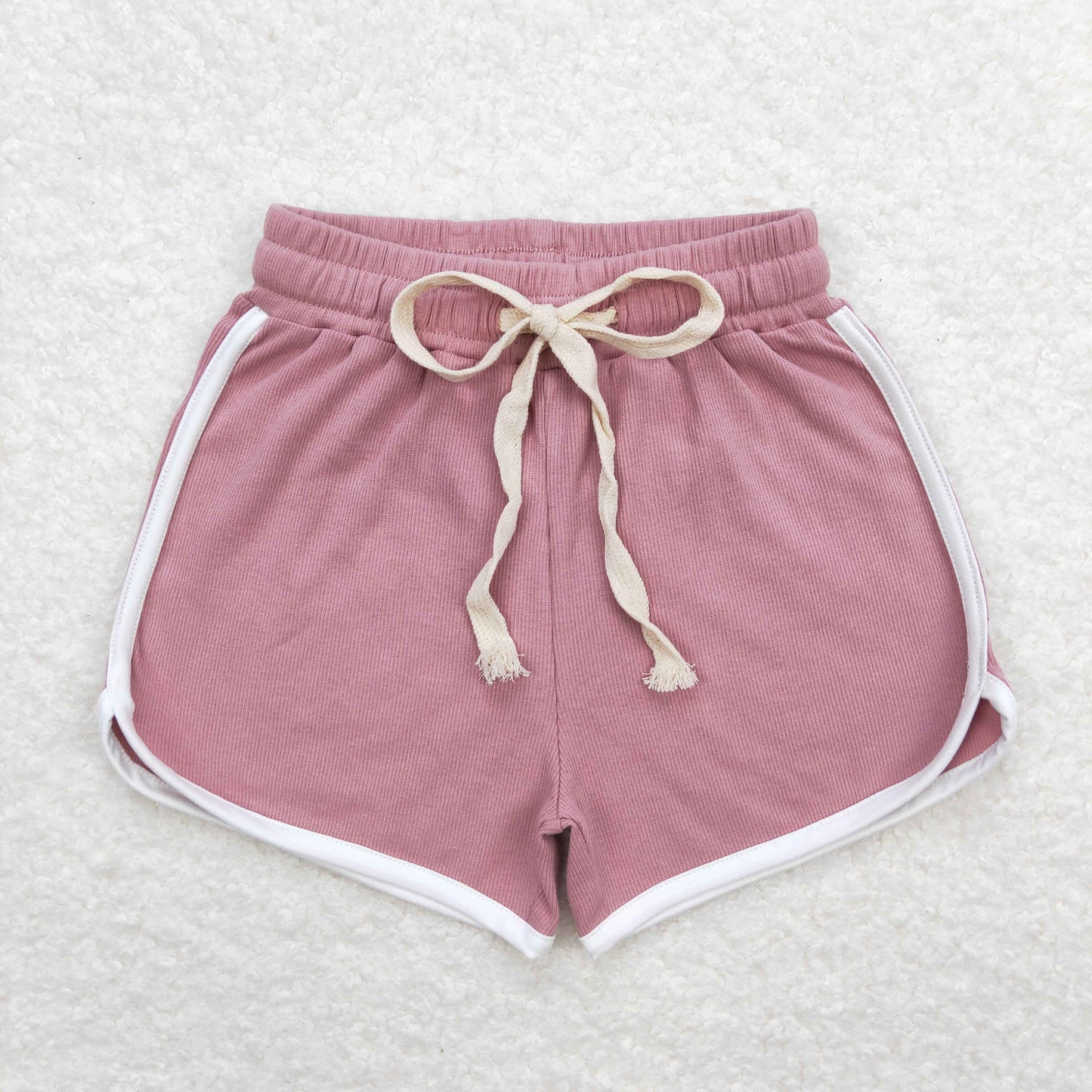 SS0293 Girls High Quality Dark Pink Waffle Shorts RTS 202508