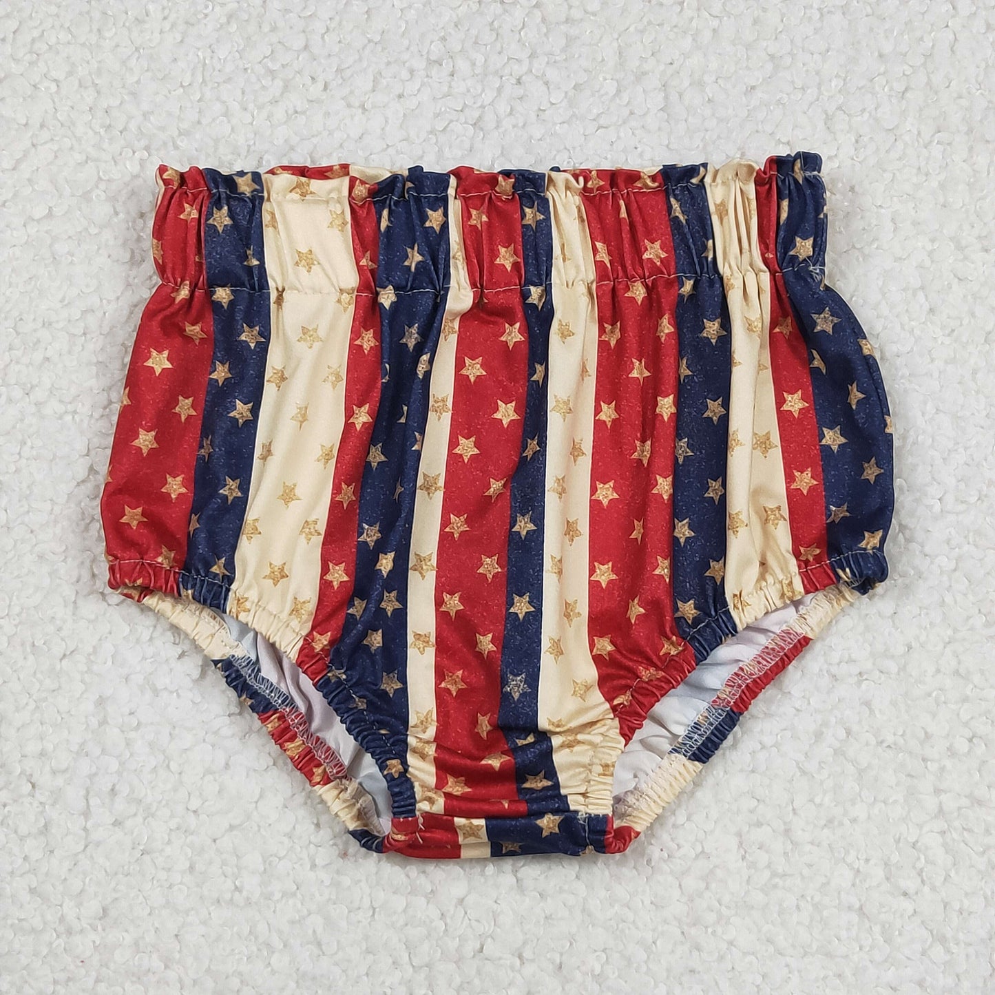 SS0313 4th of July Star Stripe Girls Briefs 202605 RTS