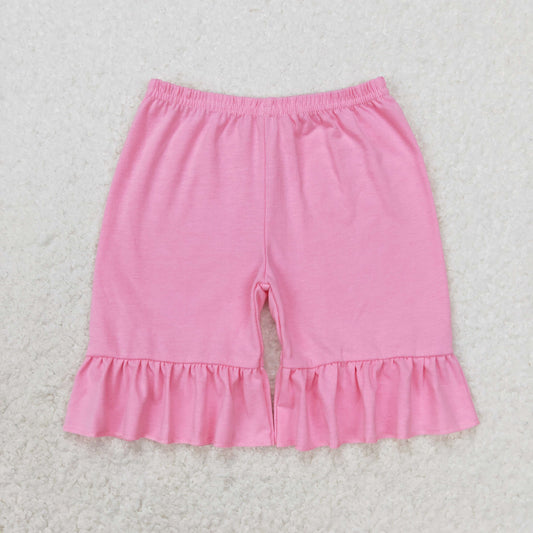 SS0356 Pink straight tube one lace shorts high quality wholesale kids clothing lots