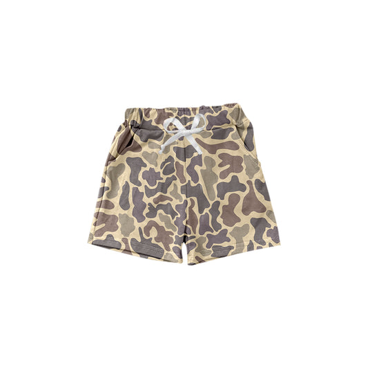SS0372 Camo light brown shorts for  boys boutique shorts 202502 RTS