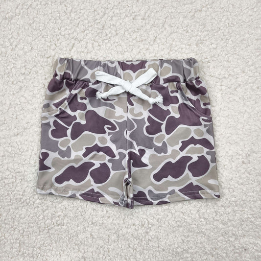 SS0454 Grey green brown camouflage  Shorts  boutique boys outfit 202504  RTS
