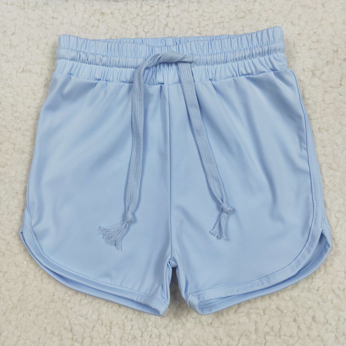 SS0505 Pure Blue Purple Yoga Shorts Girls boutique outfit 202505 RTS
