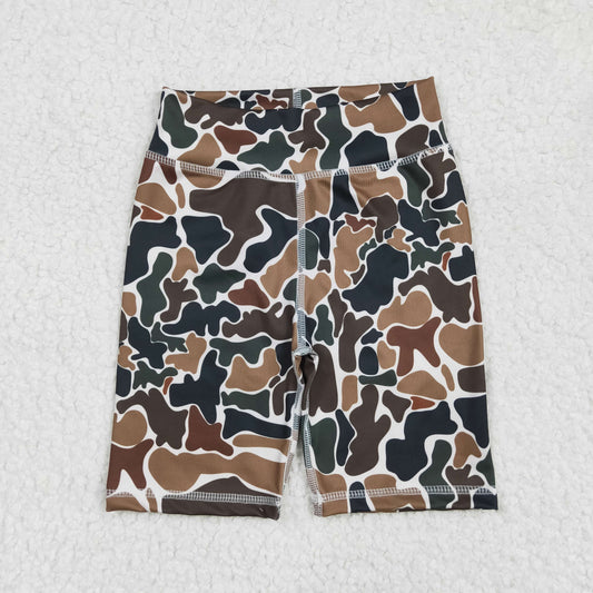 SS0534 Brown Green Camouflage Cycling Pants Shorts Girls boutique outfit 202504 RTS