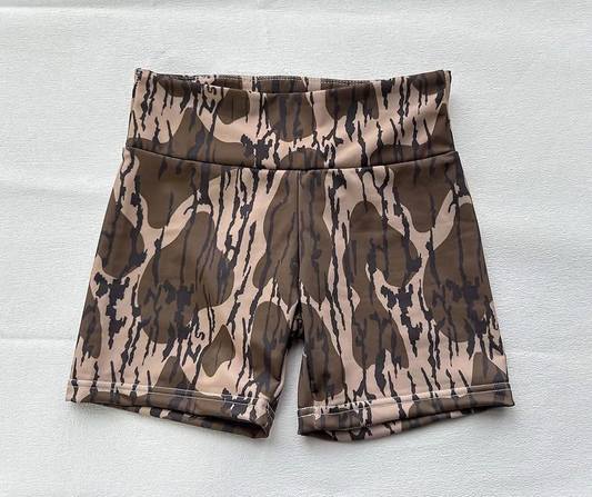 preorder SS0535 Brown Camouflage Leaf Cycling Pants Shorts Girls boutique outfit 202503