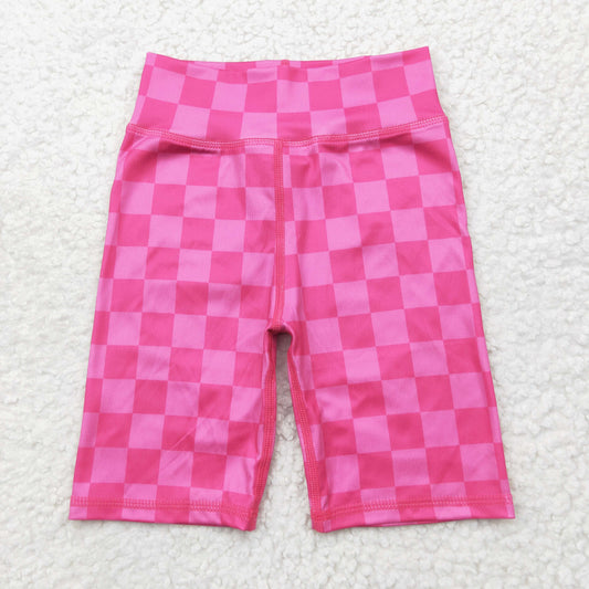 preorder SS0538 Rose Red Plaid Cycling Pants Shorts Girls boutique outfit 202503