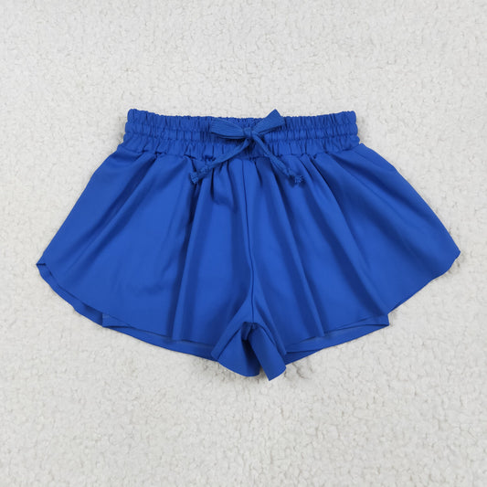 SS0552 Pure Dark Blue Yoga Shorts Girls boutique outfit 202506 RTS