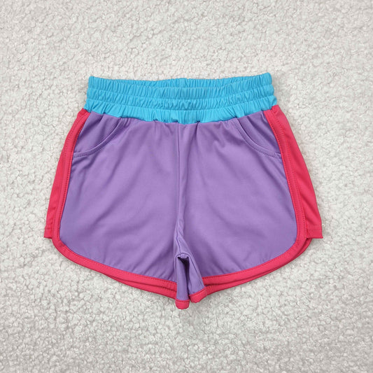 SS0555 Girls Boutique Colored Match Yoga Shorts  202504 RTS