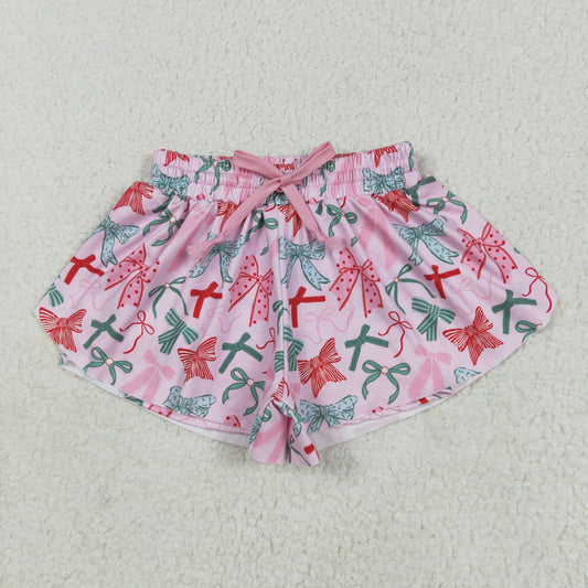 SS0578 Colored Bows Pink Shorts Girls Boutique Outfits 202505 RTS