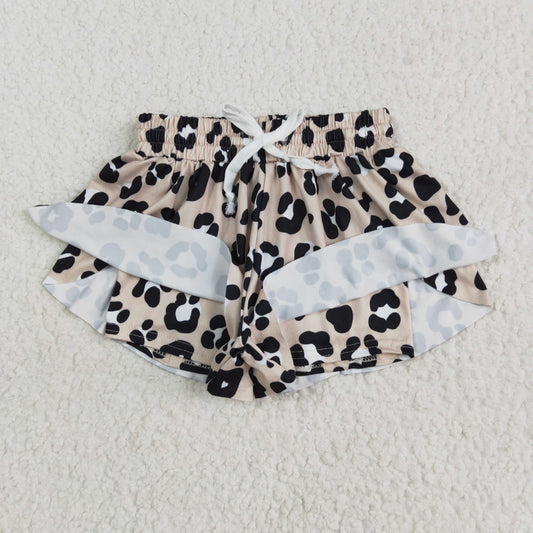 SS0585 Black White Leopard Brown Shorts Girls Boutique Outfits 202505 RTS