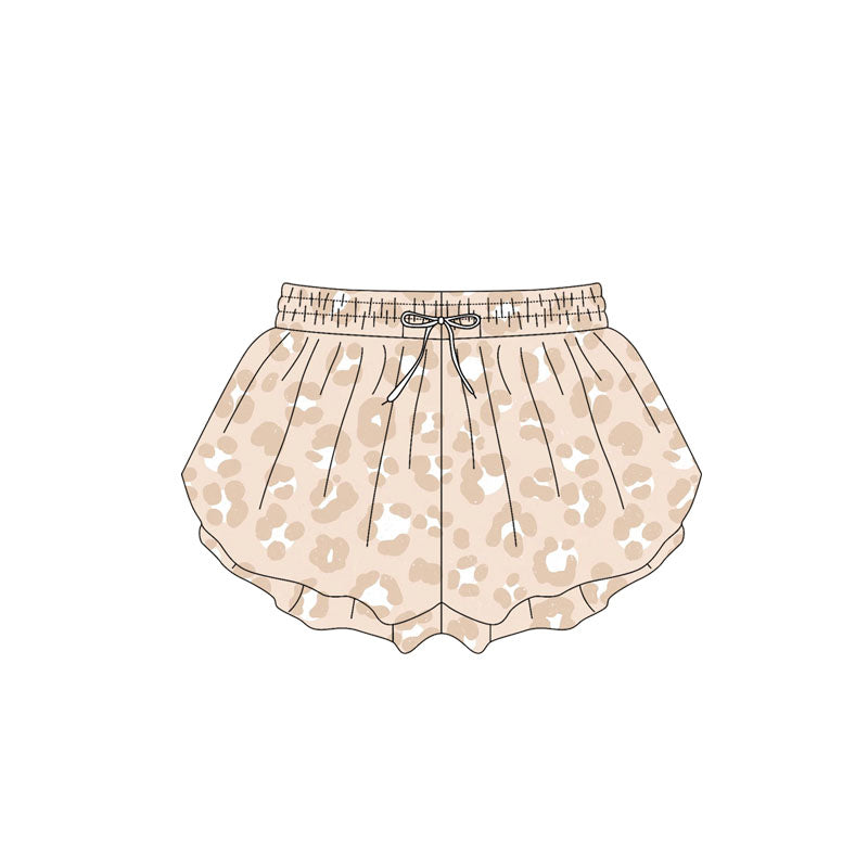 preorder SS0588 Khaki Leopard Shorts Girls Boutique Outfits 202503