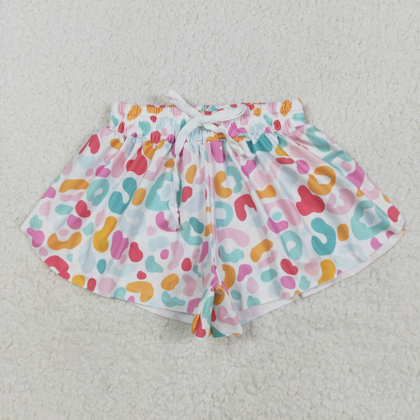 SS0592 Pink Orange Blue Green Leopard Shorts Girls Boutique Outfits 202505 RTS