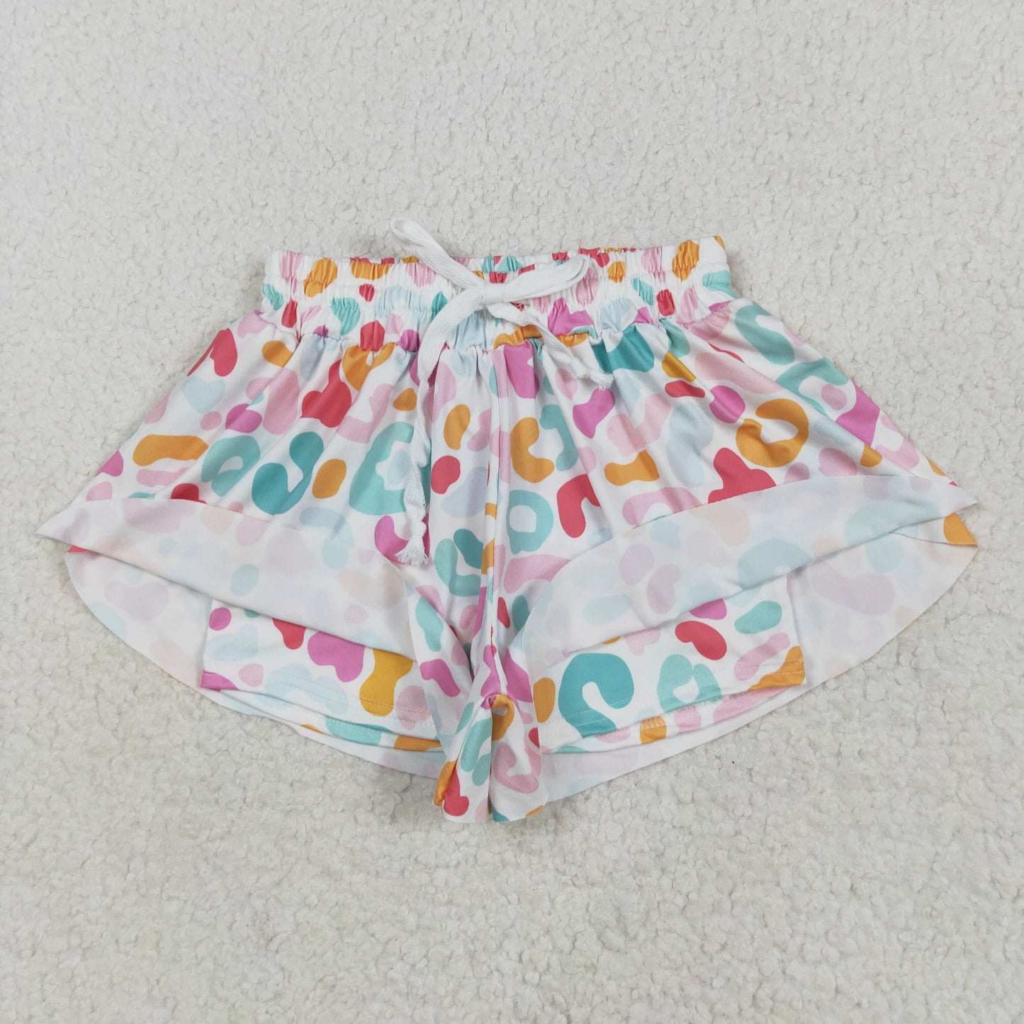 SS0592 Pink Orange Blue Green Leopard Shorts Girls Boutique Outfits 202505 RTS