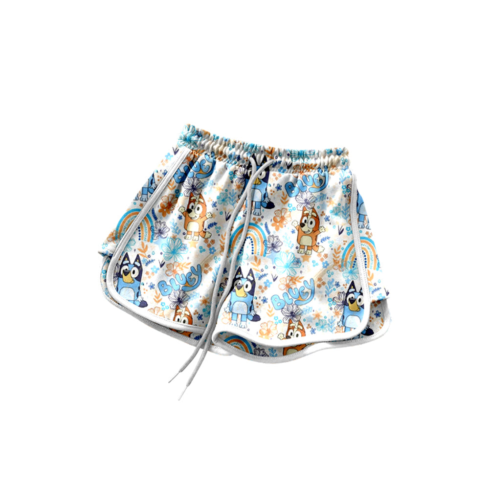 preorder SS0600 Cartoon Bluey Blue Green Shorts Girls Boutique Outfits 202504