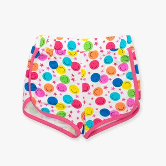 preorder SS0615 Smile Face Pattern Girls Boutique Shorts 202506