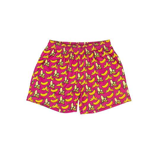 preorder SS0633 Boys Boutique Banana Pattern Red Shorts 202507