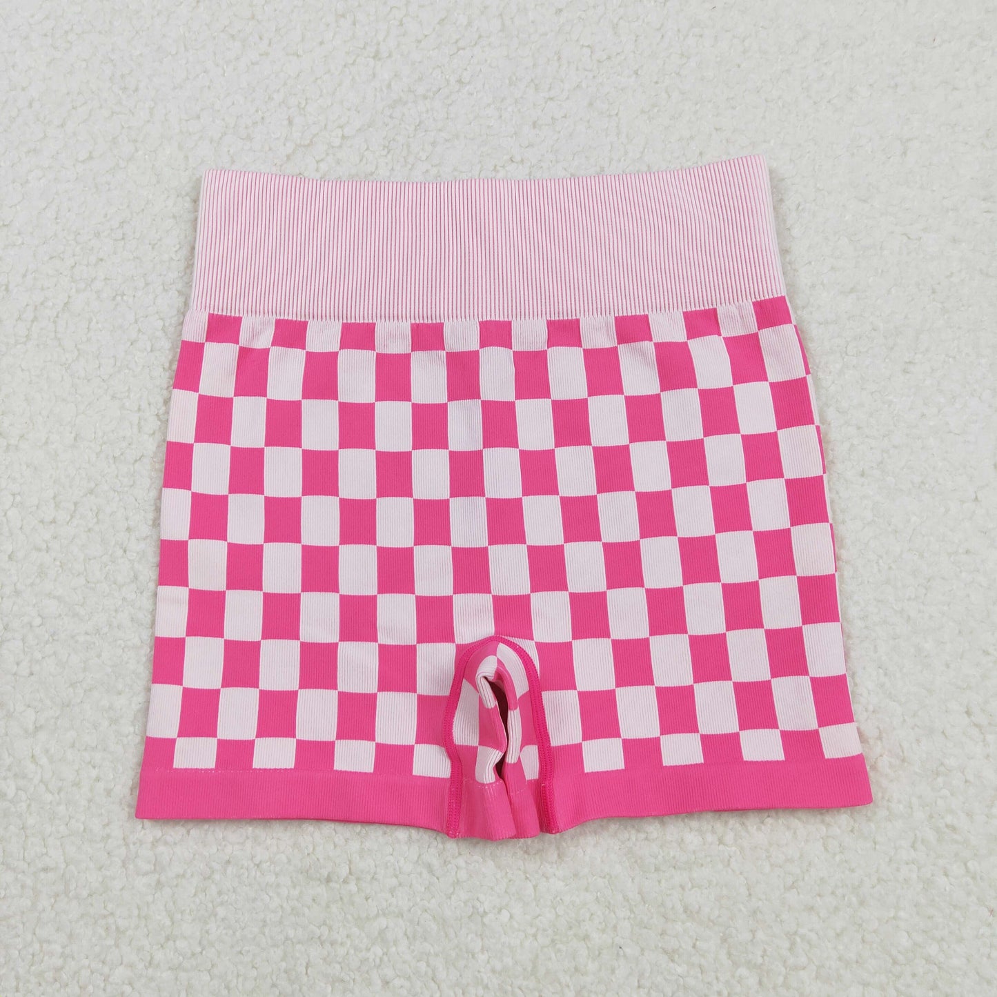 SS0645 Adult Female Pink White Plaid Shorts High Quality 202509 RTS