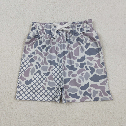 SS0647-XS-3XL Waffle Gray Camouflage Boys Boutique Blue Shorts 202510 RTS