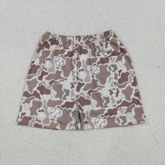 SS0654 Baseball Camouflage Boys Boutique Brown Shorts 202510 RTS