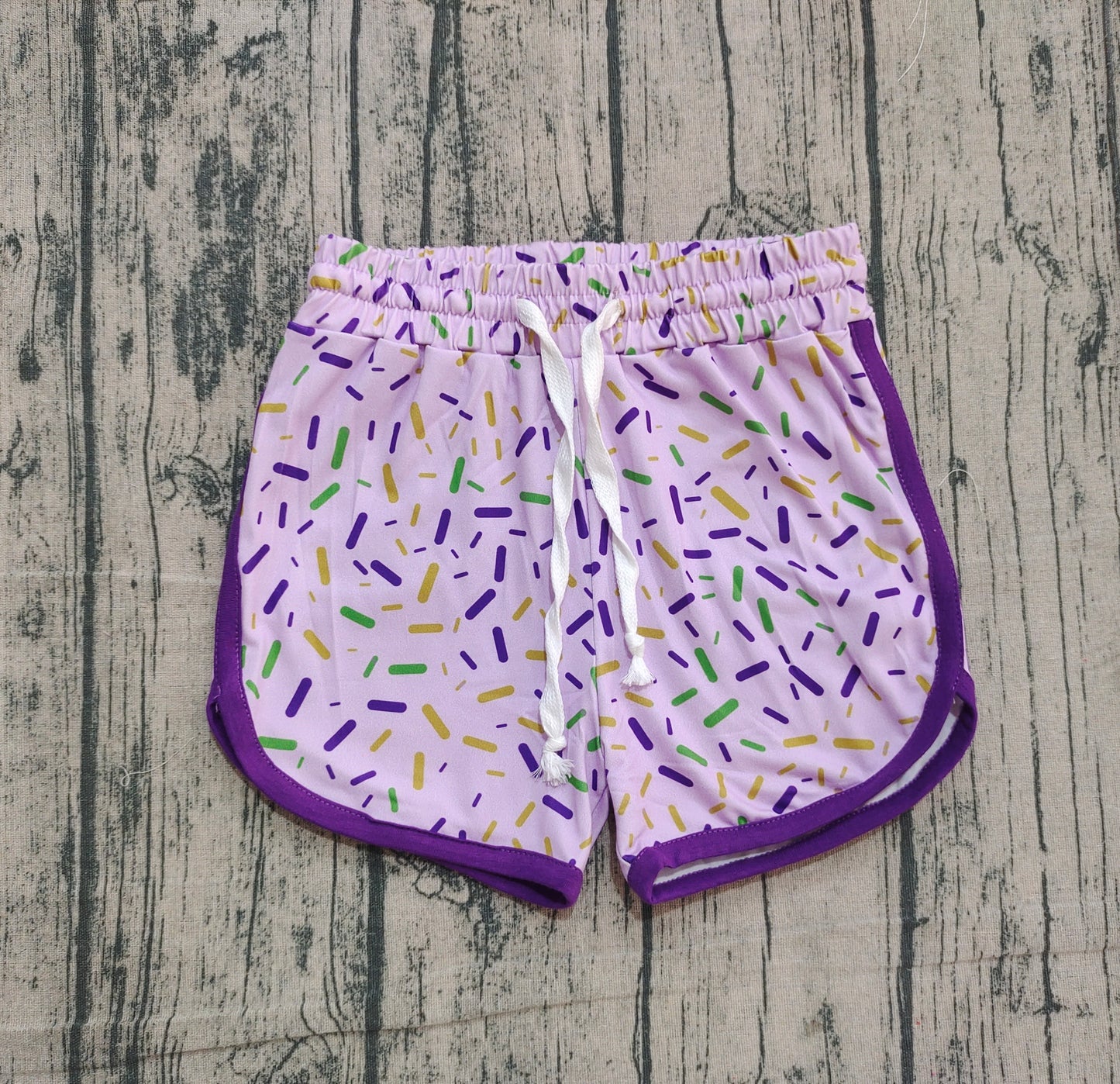 SS0656 Ice Cream Drip Light Purple Girls Shorts 202510 RTS