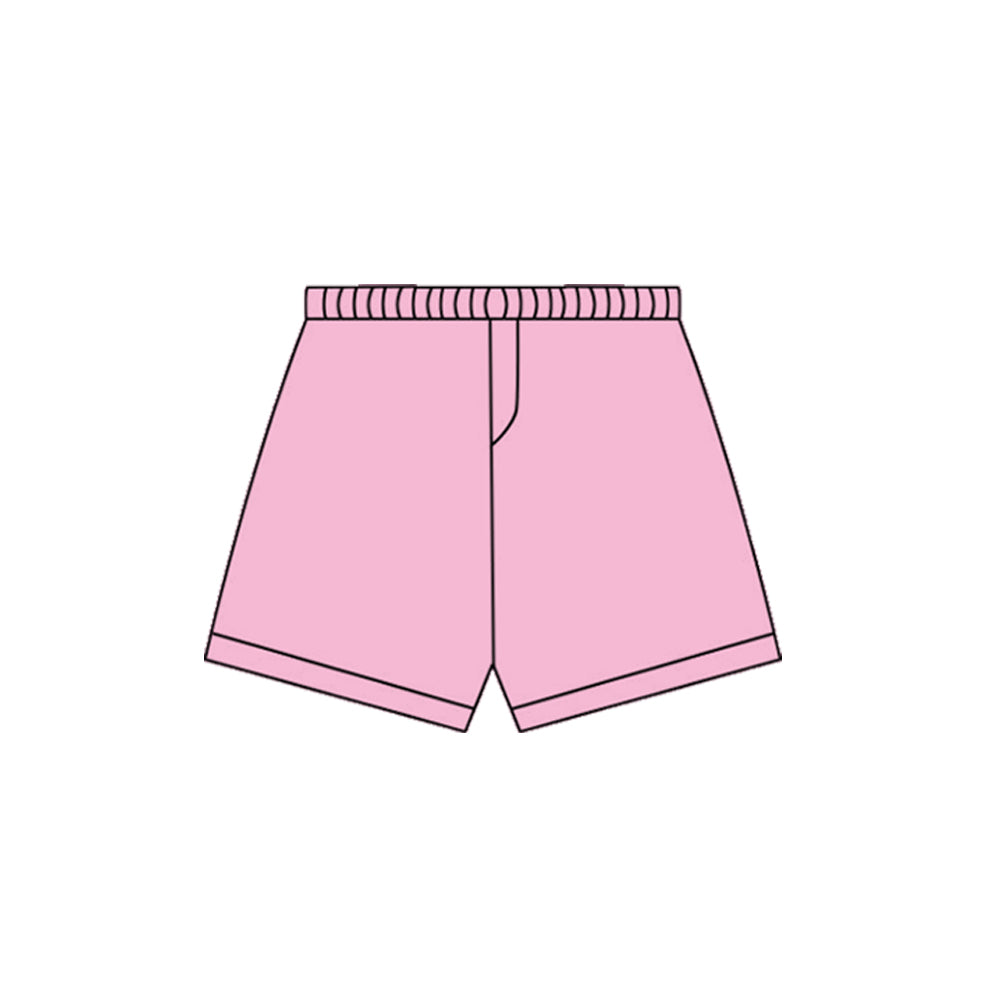 MOQ 8 preorder SS0672 Solid Pink Girls Yoga Shorts 202510