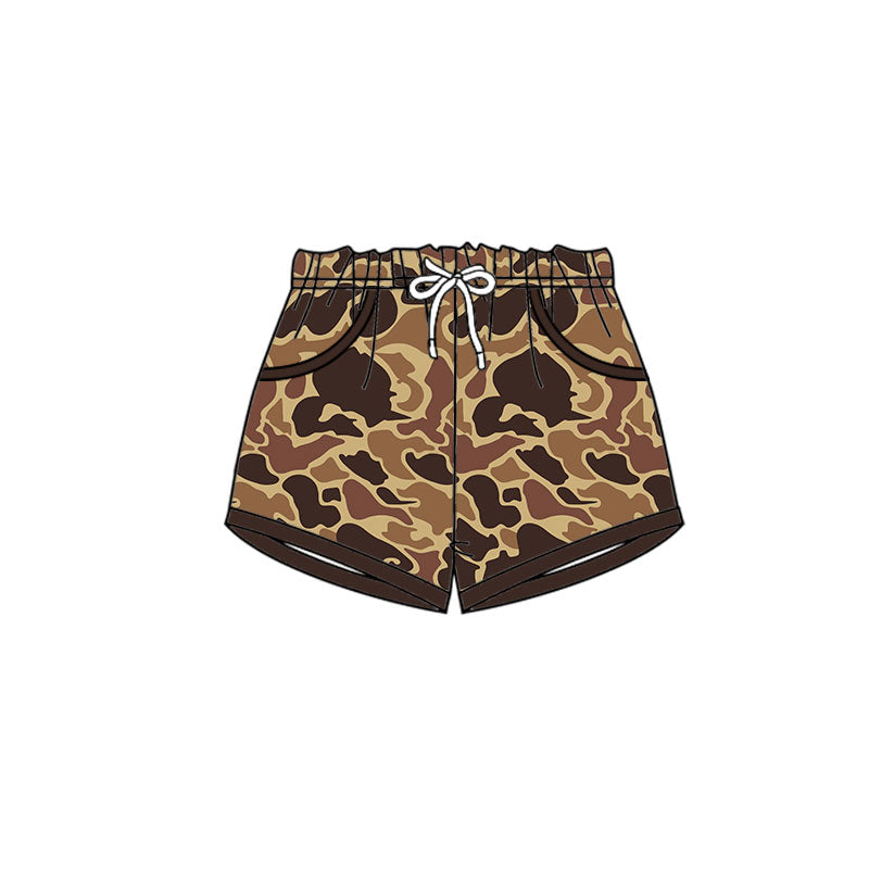MOQ 8 preorder SS0676 Brown Camouflage Boys Shorts 202510