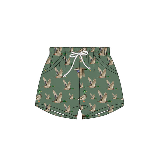 MOQ 5 Preorder SS0691 Duck Hunting Boys Green Shorts 202510
